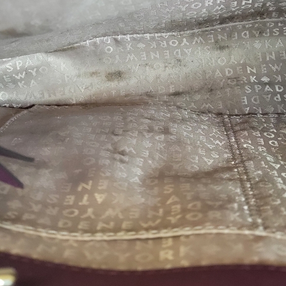 Kate Spade Meena Briar Lane Quilted Leather Handbag Crossbody in Plum Color - Picture 9 of 16